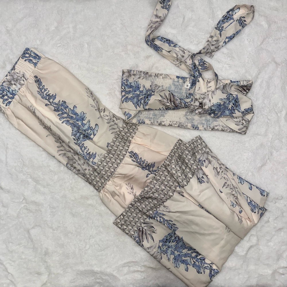 Floral Print Skirt with Matching Top